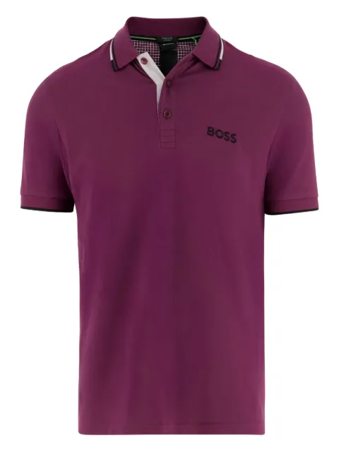 BOSS playera tipo polo con detalle bordado