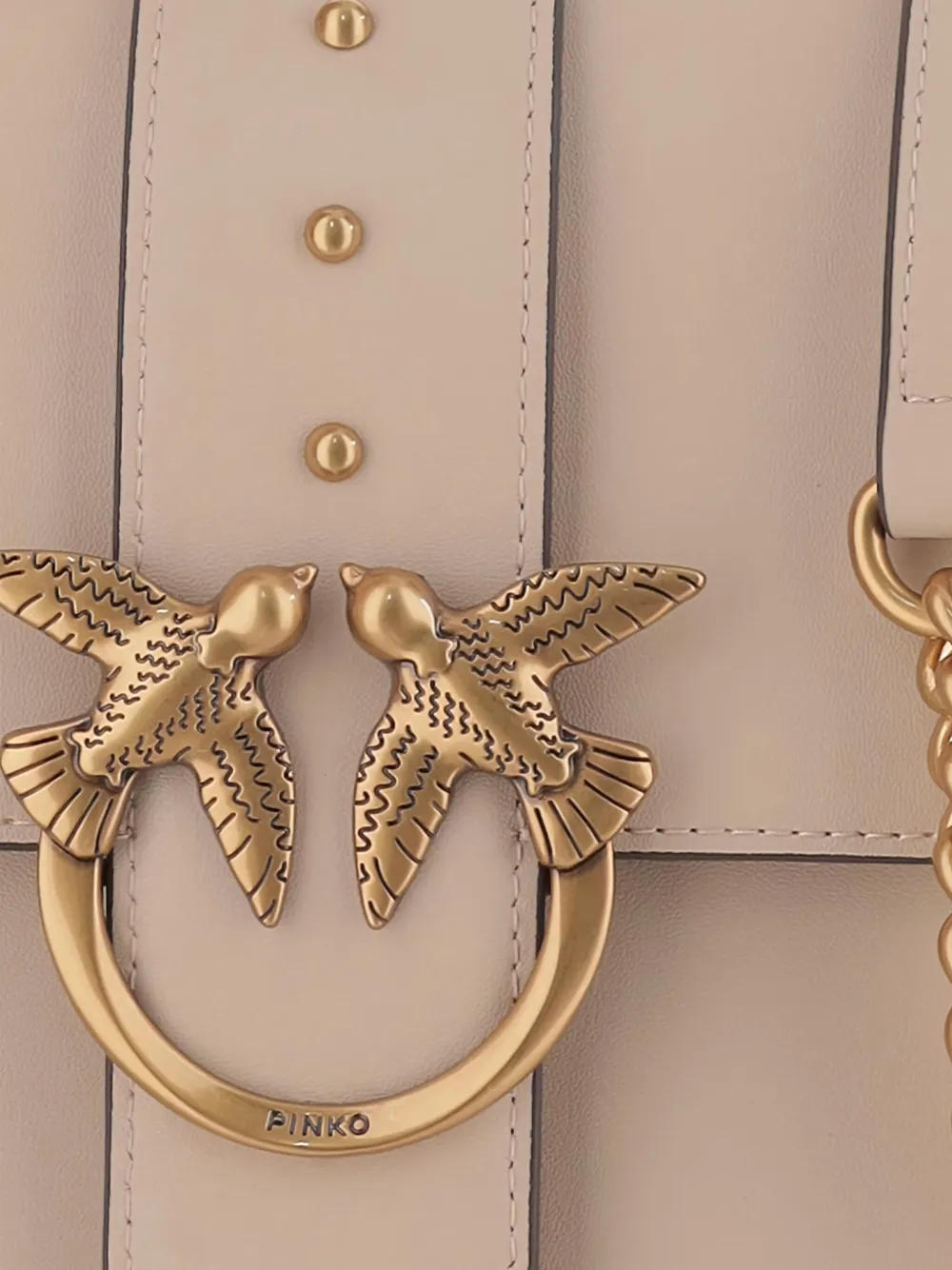 PINKO Love Birds schoudertas met gesp Roze