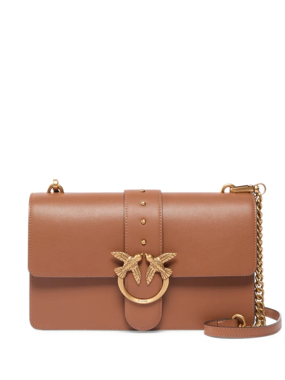 PINKO Love Birds-buckle shoulder bag - Rosa