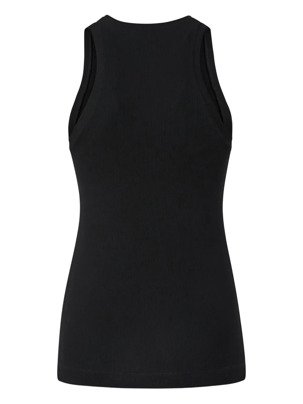 PINKO ribbed logo top Zwart