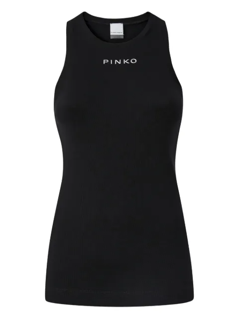 PINKO リブ ロゴ トップ