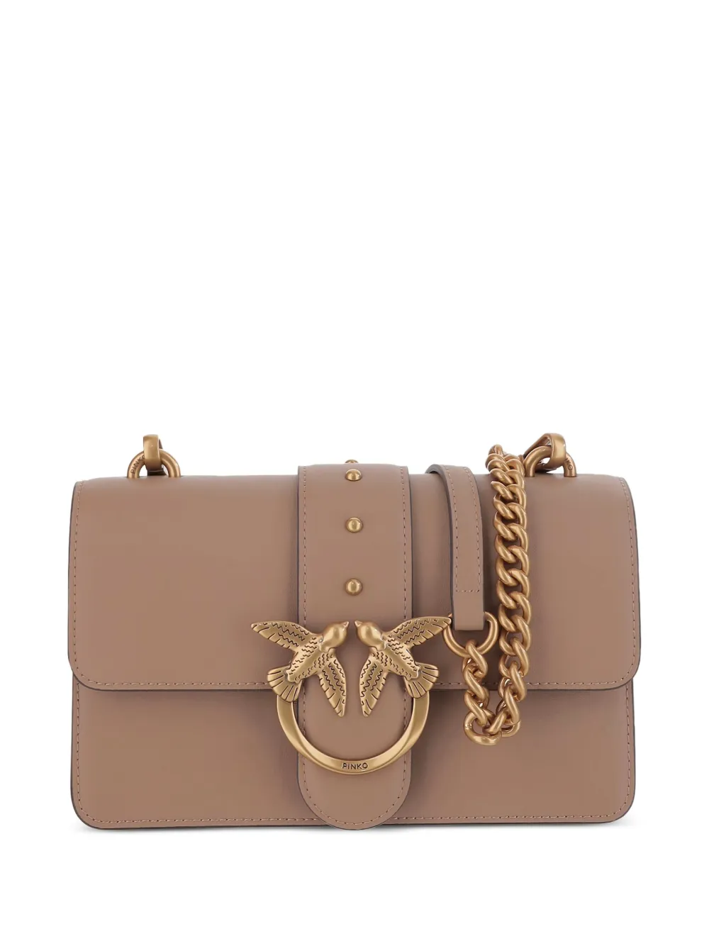 Pinko Love One Shoulder Bag In Neutral