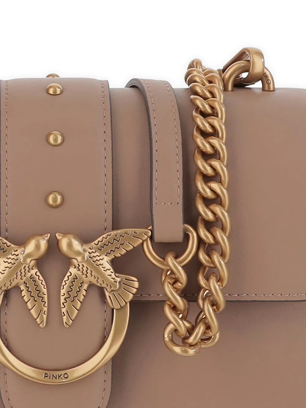 Pinko Love One Shoulder Bag In Neutral
