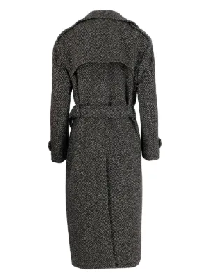 トレンチコート TAGLIATORE Women Trench Coats JOLE350002N5055 Black Tagliatore Jole double breasted coat - Black | JOLE350002N5055
