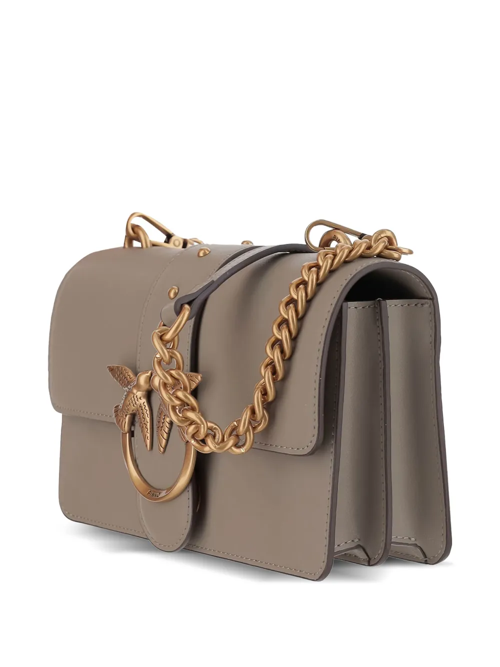PINKO Love Birds-buckle shoulder bag Beige