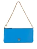 PINKO chain-strap leather clutch - Blue