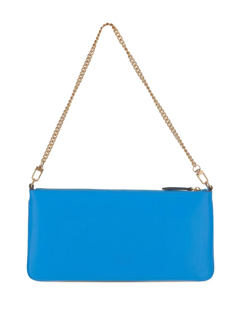 PINKO Leren clutch met ketting Blauw