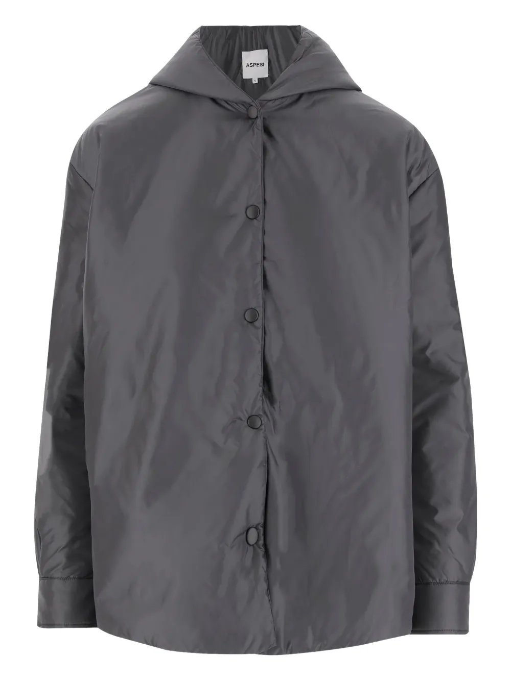 ASPESI hooded button-fastening jakcet Grijs