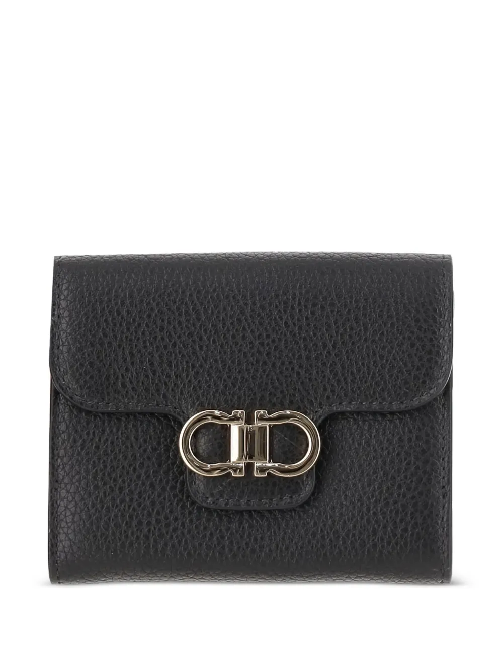 Ferragamo gancini-plaque wallet Zwart