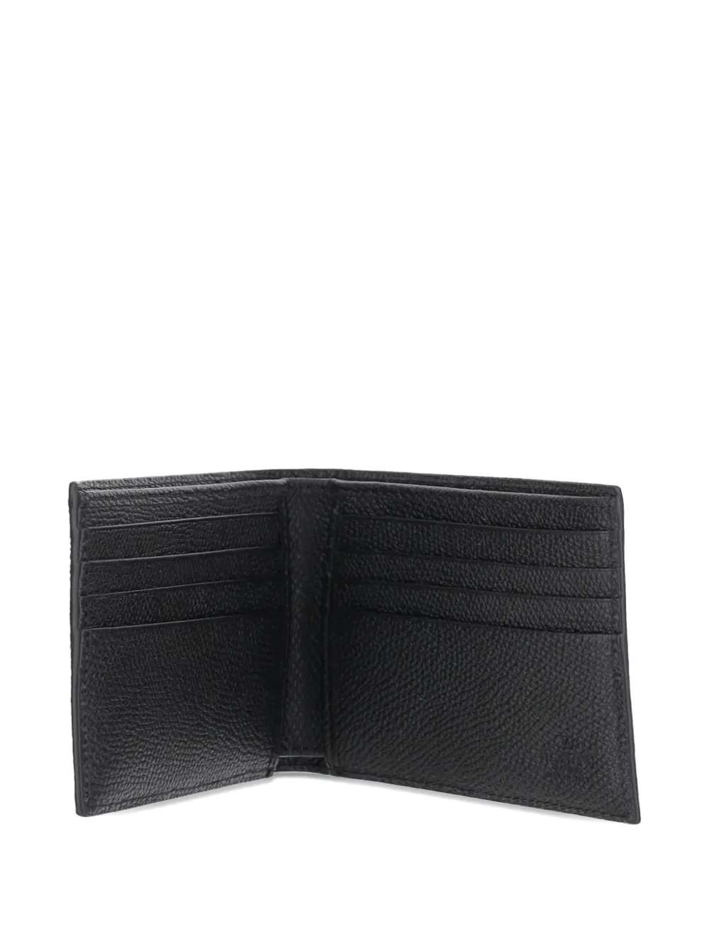 Valentino Garavani pebble-leather Vlogo wallet Zwart