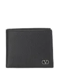 Valentino Garavani pebble-leather Vlogo wallet - Black