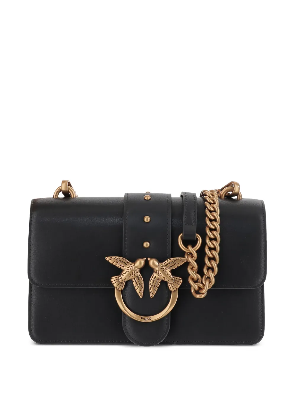 PINKO Love One chain shoulder bag Zwart