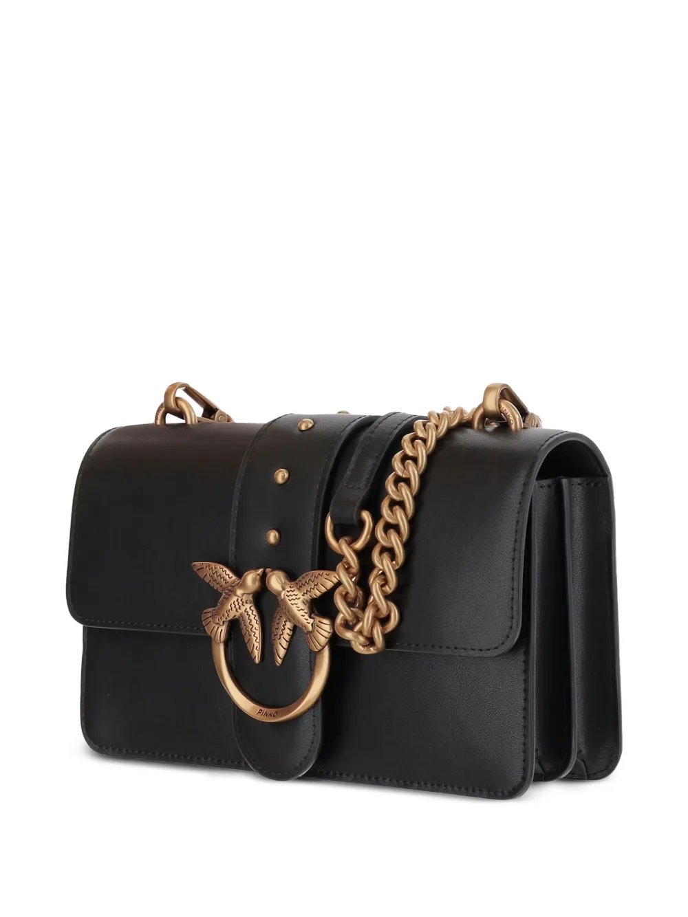 PINKO Love One chain shoulder bag Zwart