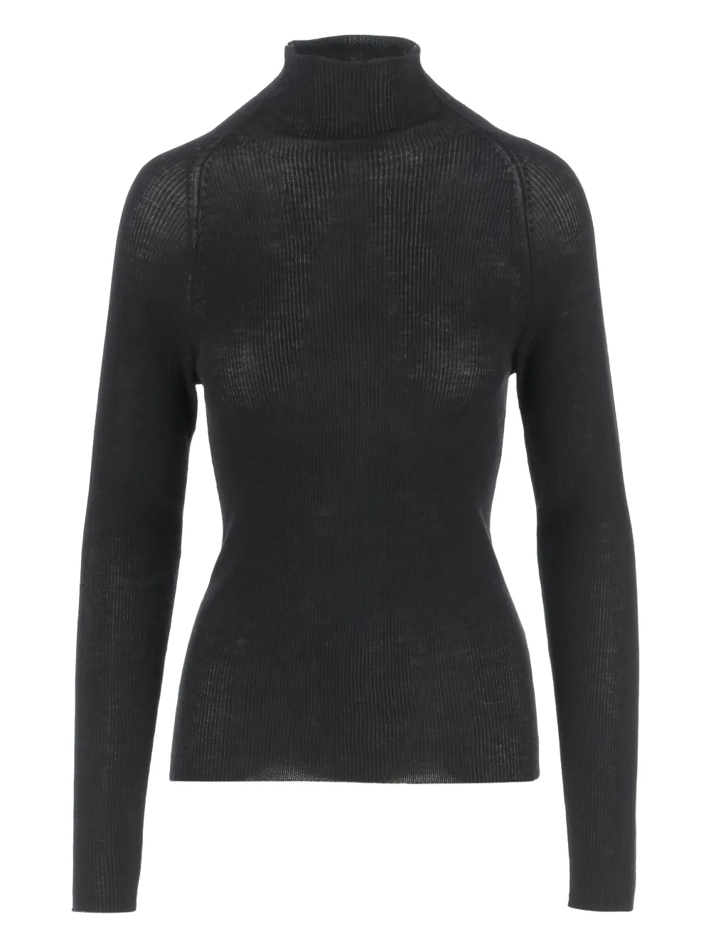 ribbed turtleneck sweater