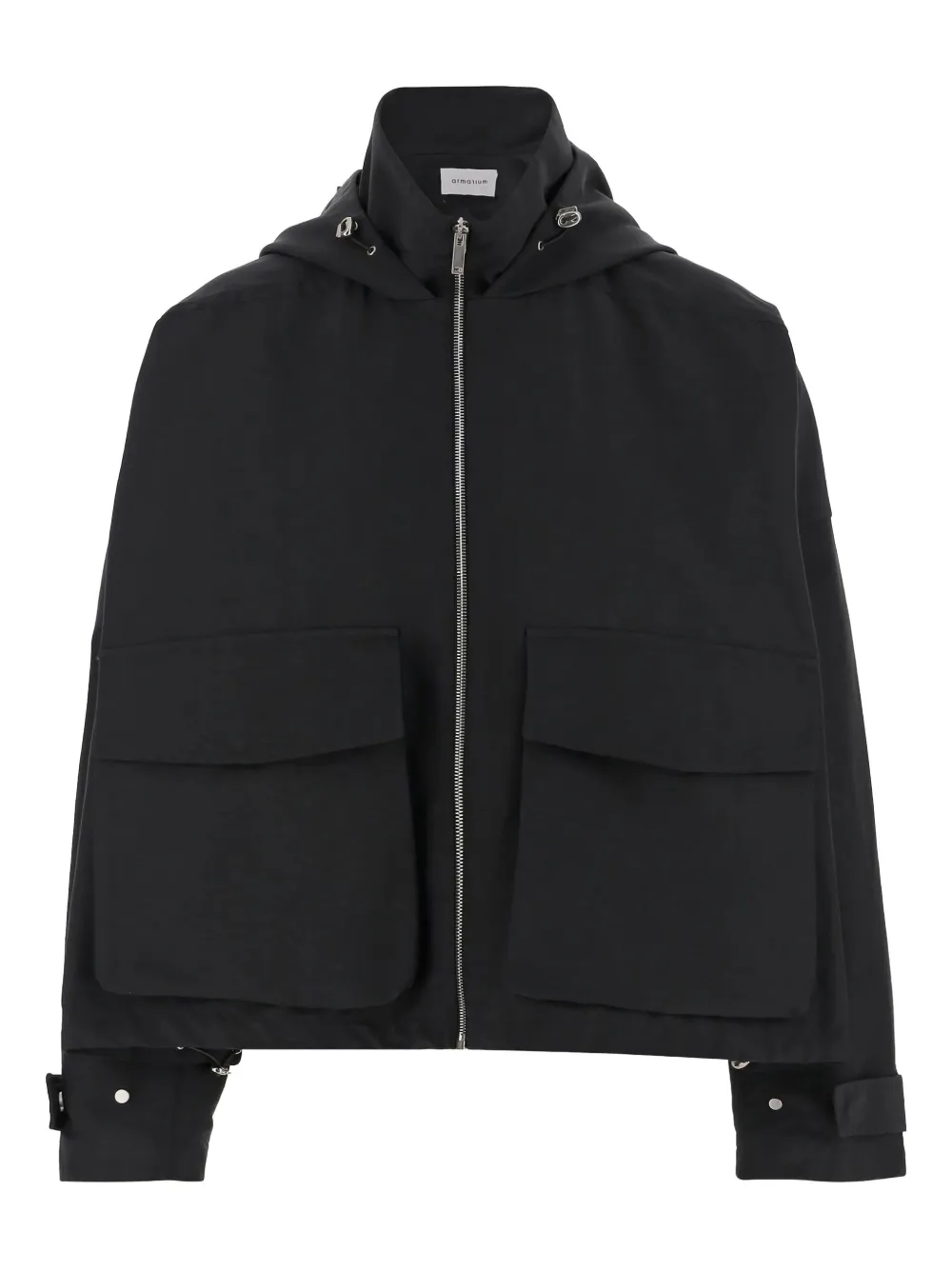 ARMARIUM high-collar patch-pocket jacket Zwart