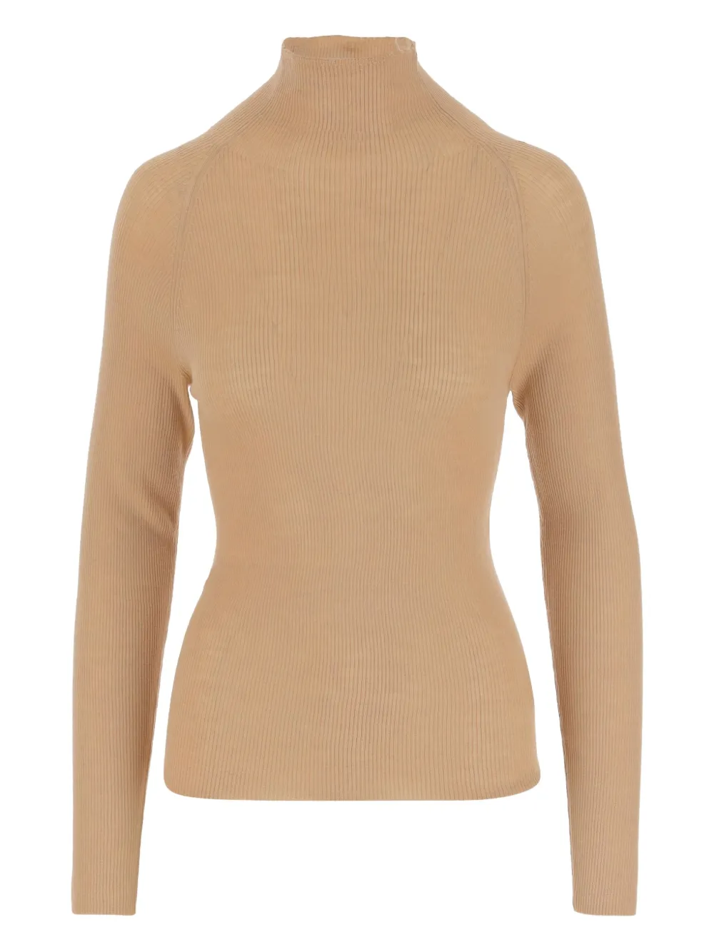 ASPESI ribbed high-neck sweater Beige