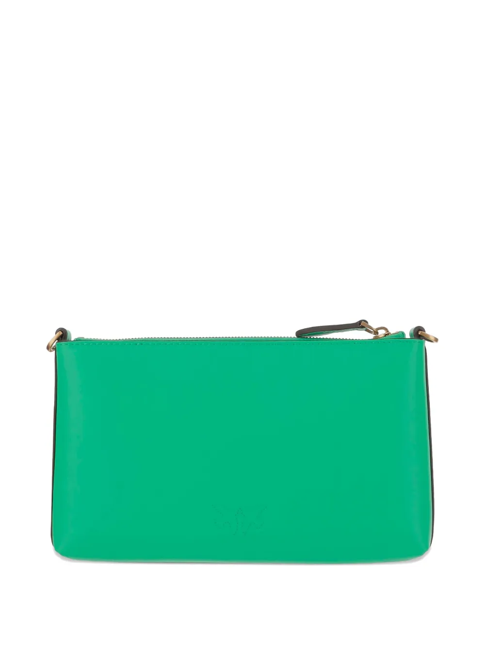 PINKO Clutch met logoplakkaat en rits Groen