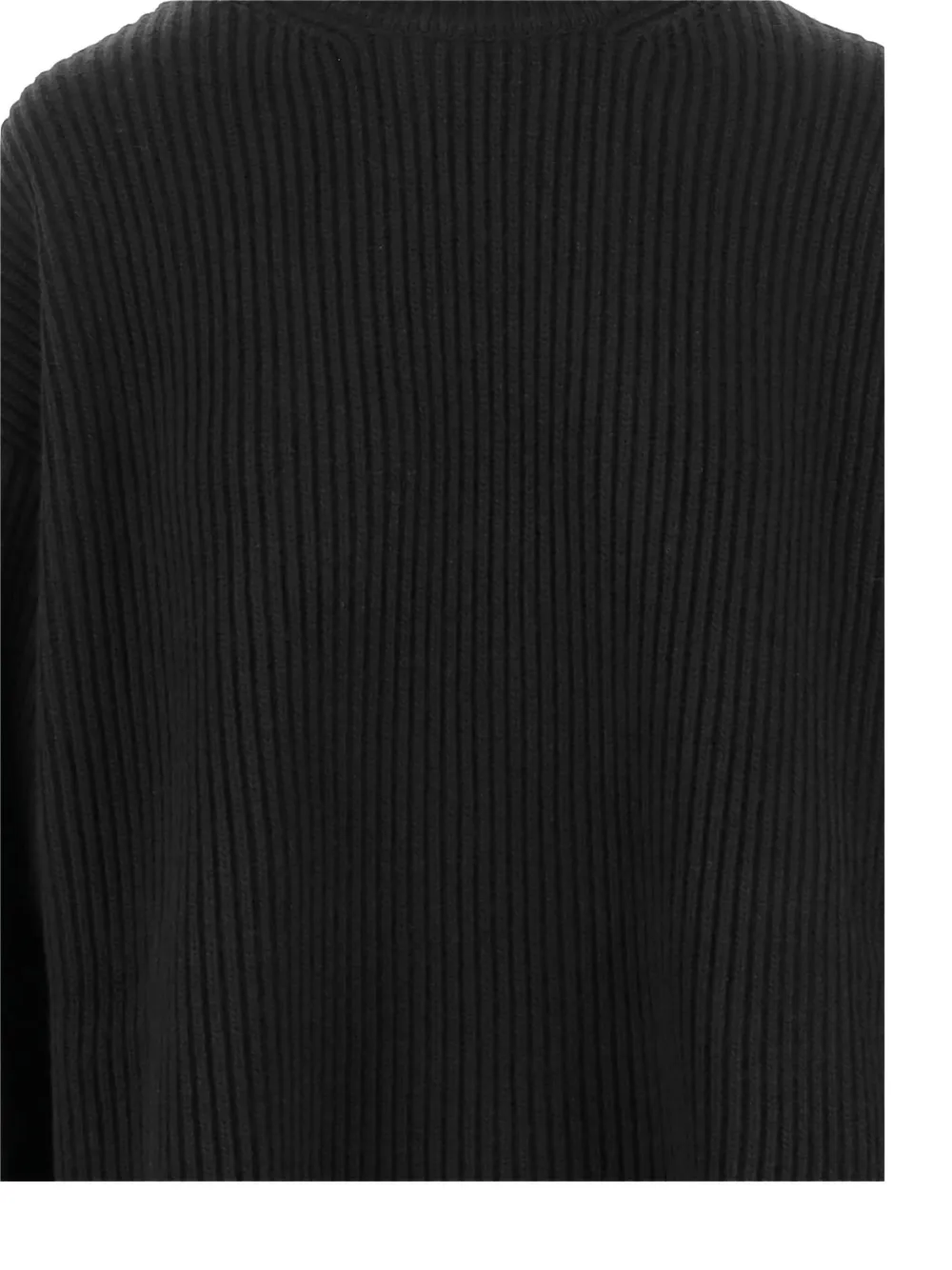 Jil Sander ribbed crewneck sweater Zwart