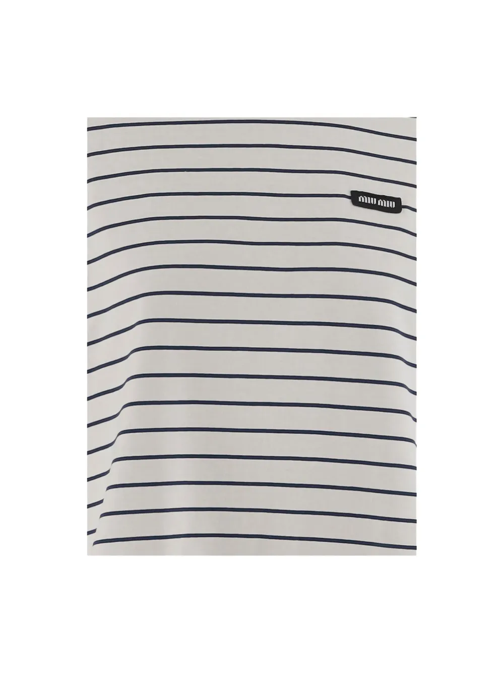 Miu striped short-sleeves T-shirt Wit