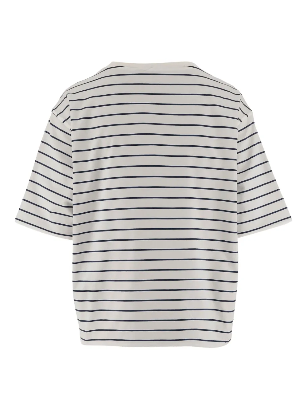 Miu striped short-sleeves T-shirt Wit