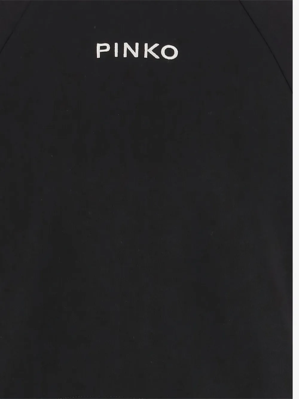 PINKO logo-embroidered hoodie Zwart