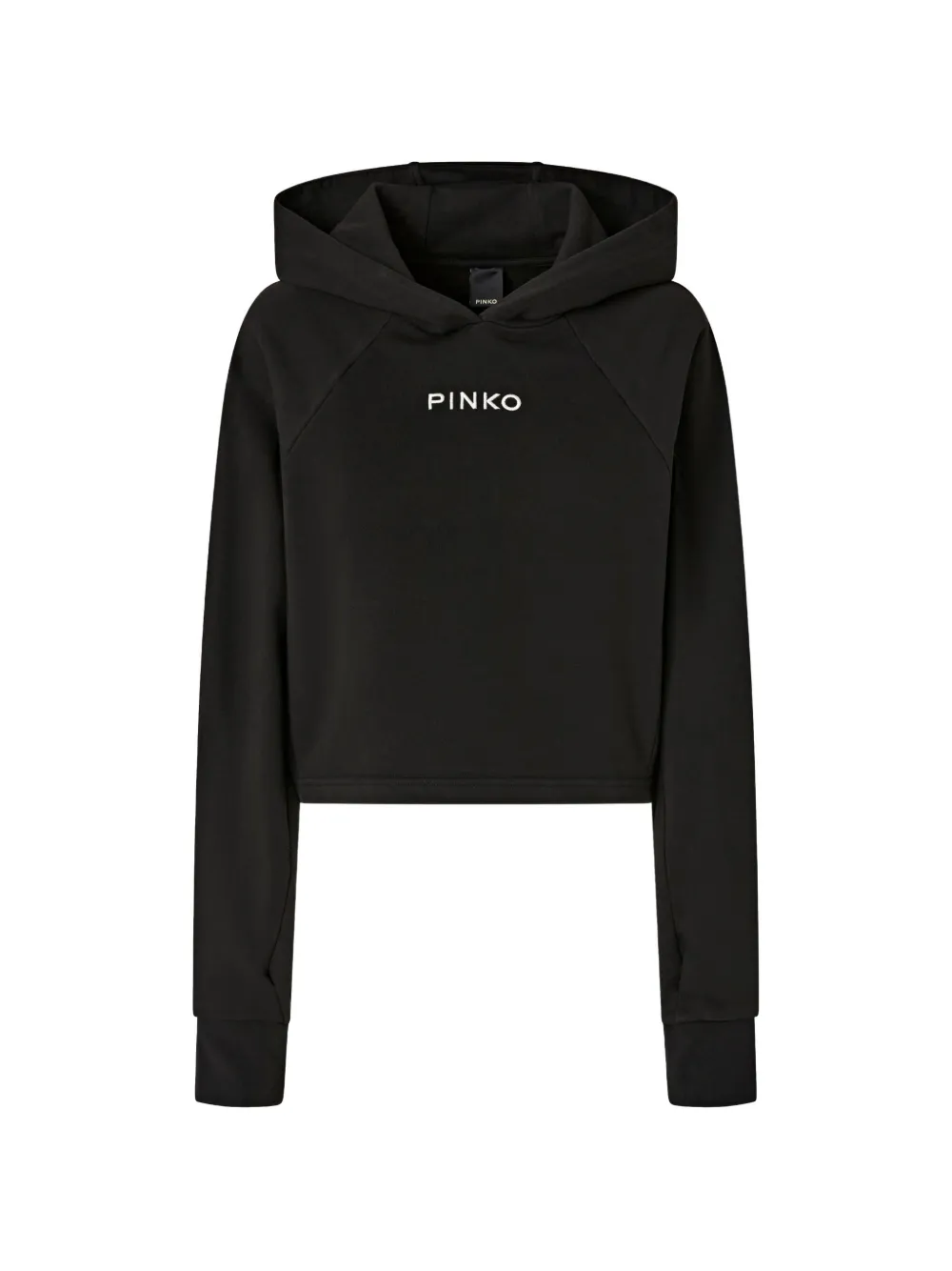 PINKO logo-embroidered hoodie - Nero
