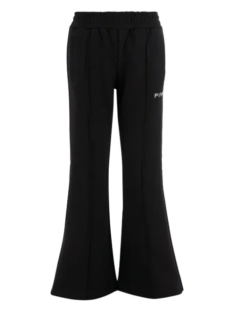 PINKO pantalones acampanados con logo bordado