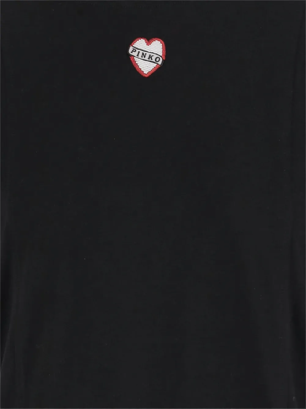PINKO heart-embellished cotton T-shirt Zwart
