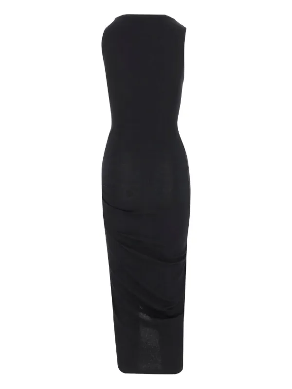 strapless open back dress Women's Midi Dress Tank Sculpt NW by Naked Wardrobe, Chocolate / 3X main image 0