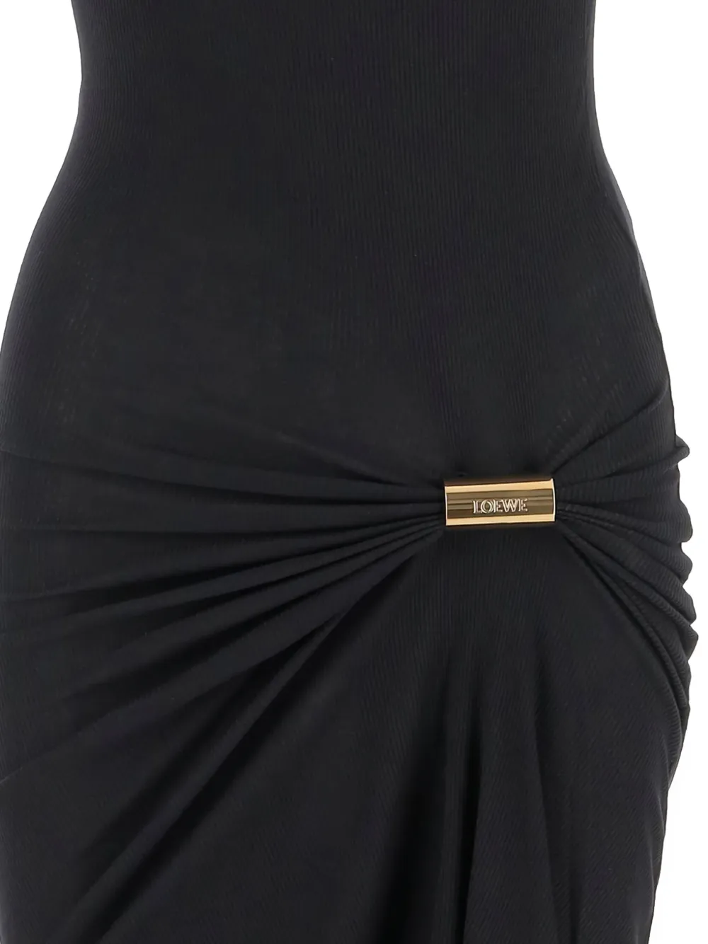 LOEWE ribbed midi tank dress Zwart