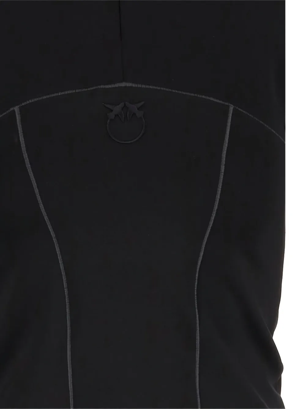 Pinko Stretch Nylon Jersey With Logo In Black