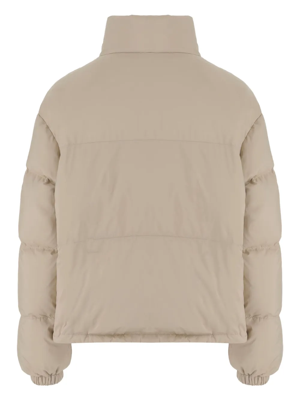 Miu high-neck flap-pockets jacket Beige