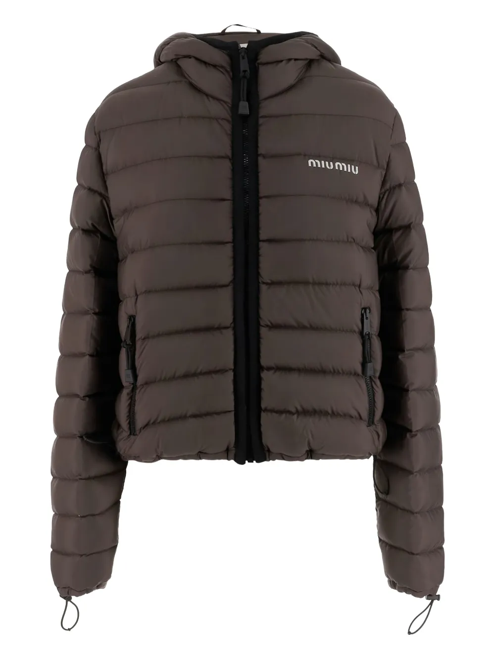 Miu hooded quilted jacket Bruin