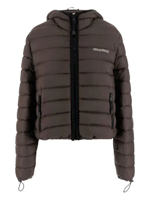Miu Miu hooded quilted jacket