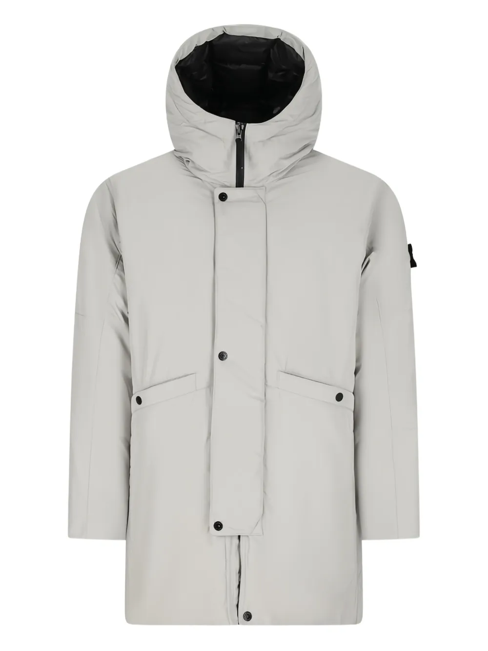 Stone Island hooded parka coat Grijs