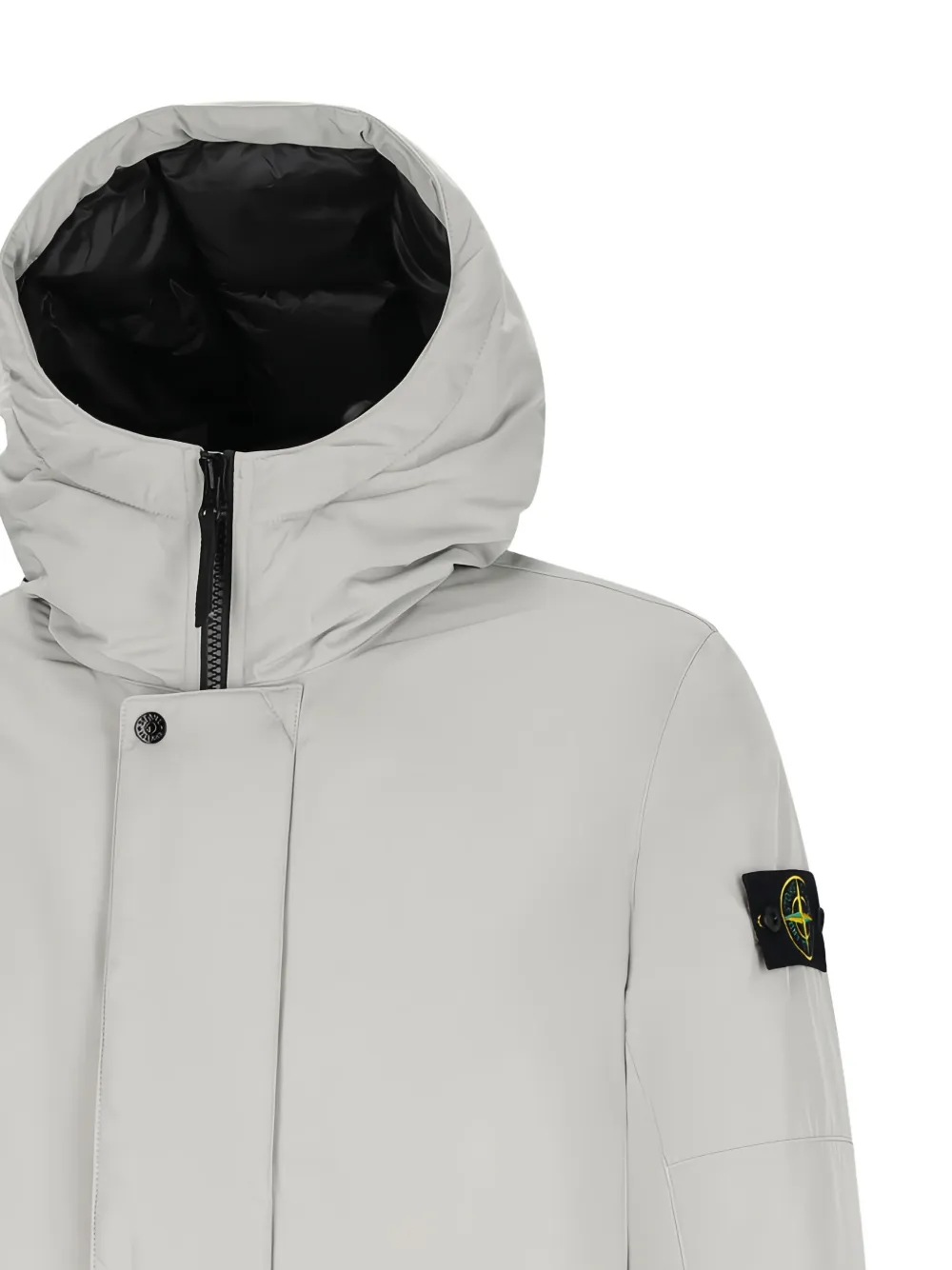 Stone Island hooded parka coat Grijs
