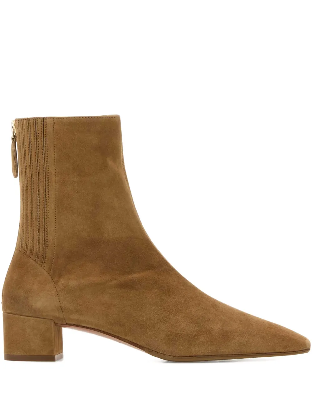 Aquazzura 35mm Saint Honorè Suede Block-heel Ankle Boots