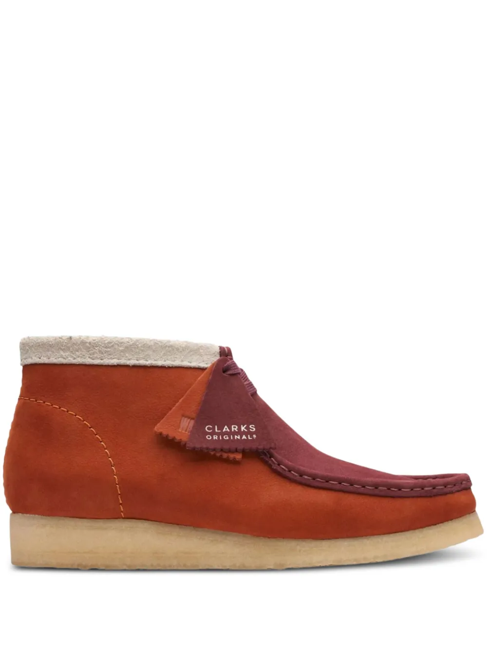 Clarks Originals Wallabee "DARK ORANGE COMBINATION" desert boots Oranje
