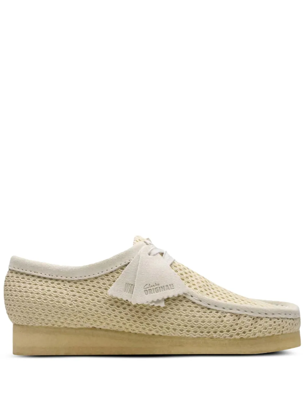 Clarks Originals Wallabee "OFF WHITE MESH" desert boots Beige
