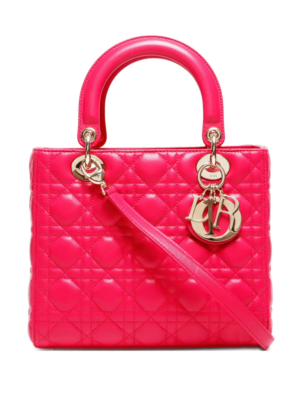 Christian Dior Pre-Owned 2010-2015 Cannage Lady Dior two-way handbag - Christian Dior Pre-Owned 2010-2015 Cannage Lady Dior two-way handbag -