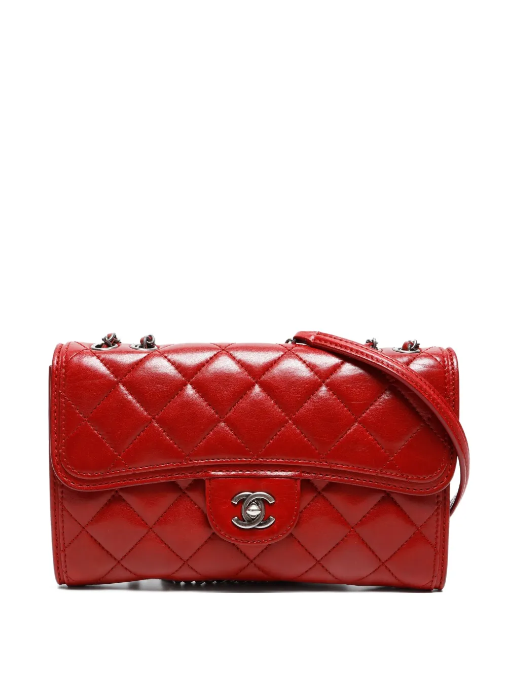 CHANEL Pre-Owned 2013-2014 フラップ ショルダーバッグ - レッド CHANEL Pre-Owned 2013-2014 フラップ ショルダーバッグ - レッド