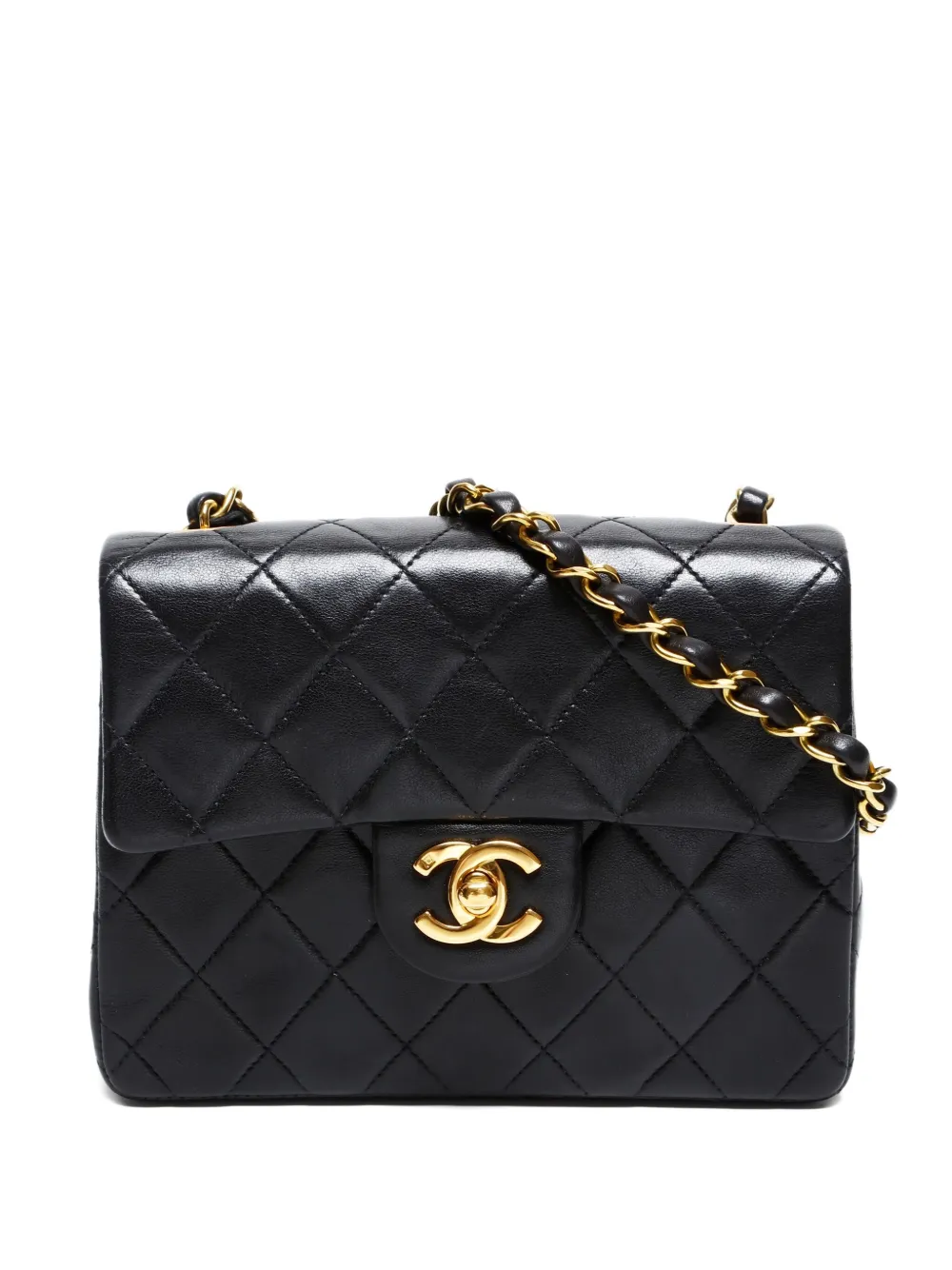 CHANEL Pre-Owned 1994-1996 mini Classic Flap shoulder bag - ブラック CHANEL Pre-Owned 1994-1996 mini Classic Flap shoulder bag - ブラック