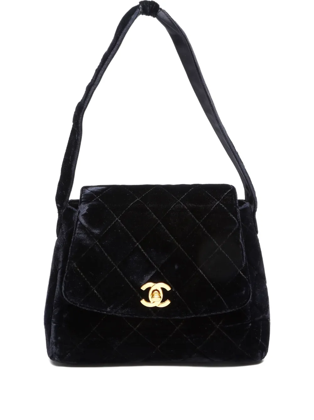 CHANEL Pre-Owned 1996-1997 ココマーク ターンロック ショルダーバッグ - ブラック CHANEL Pre-Owned 1996-1997 ココマーク ターンロック ショルダーバッグ - ブラック