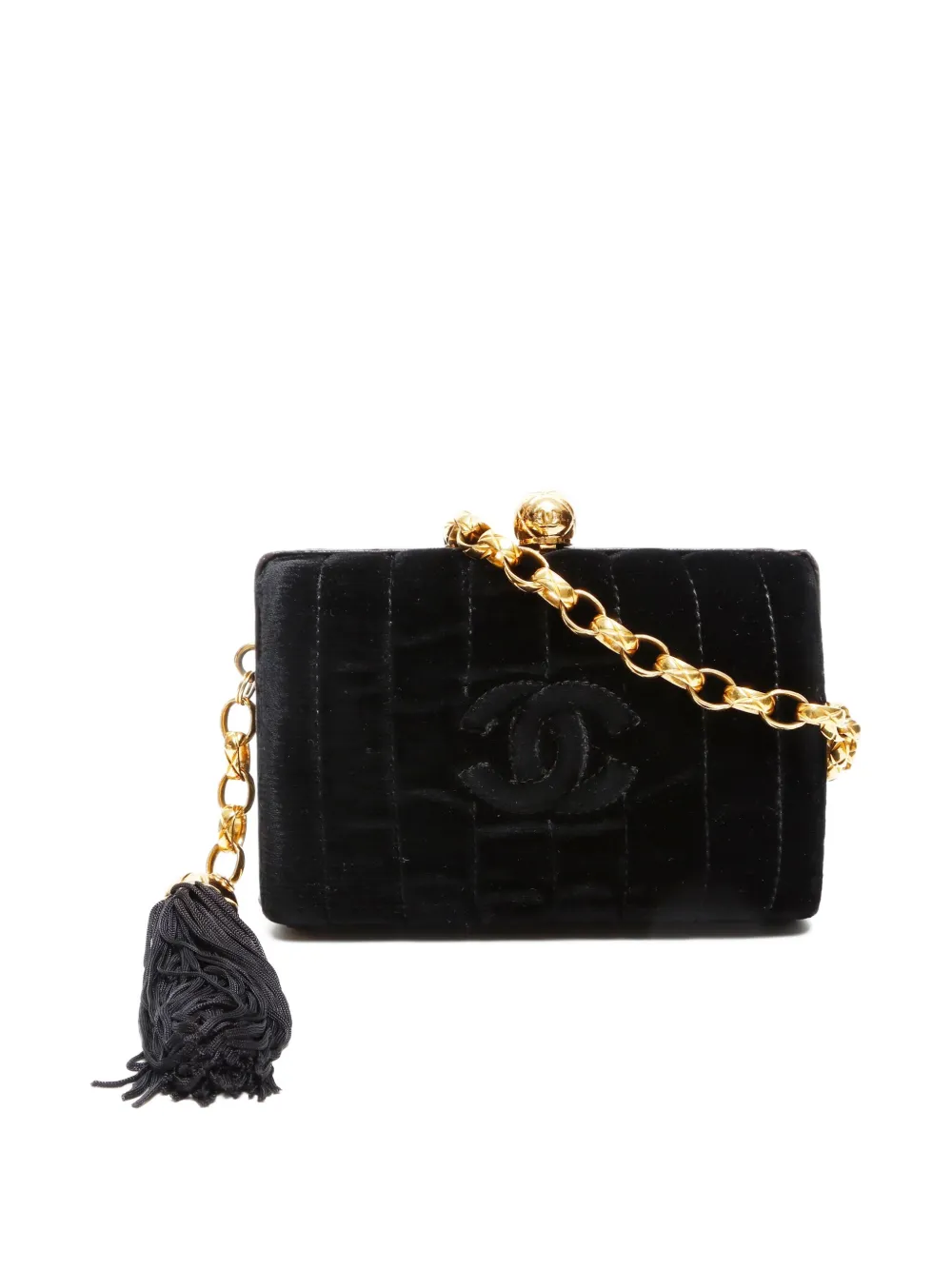 CHANEL Pre-Owned 1994-1996 velvet CC-Mark shoulder bag | Pre-Owned | Image 2