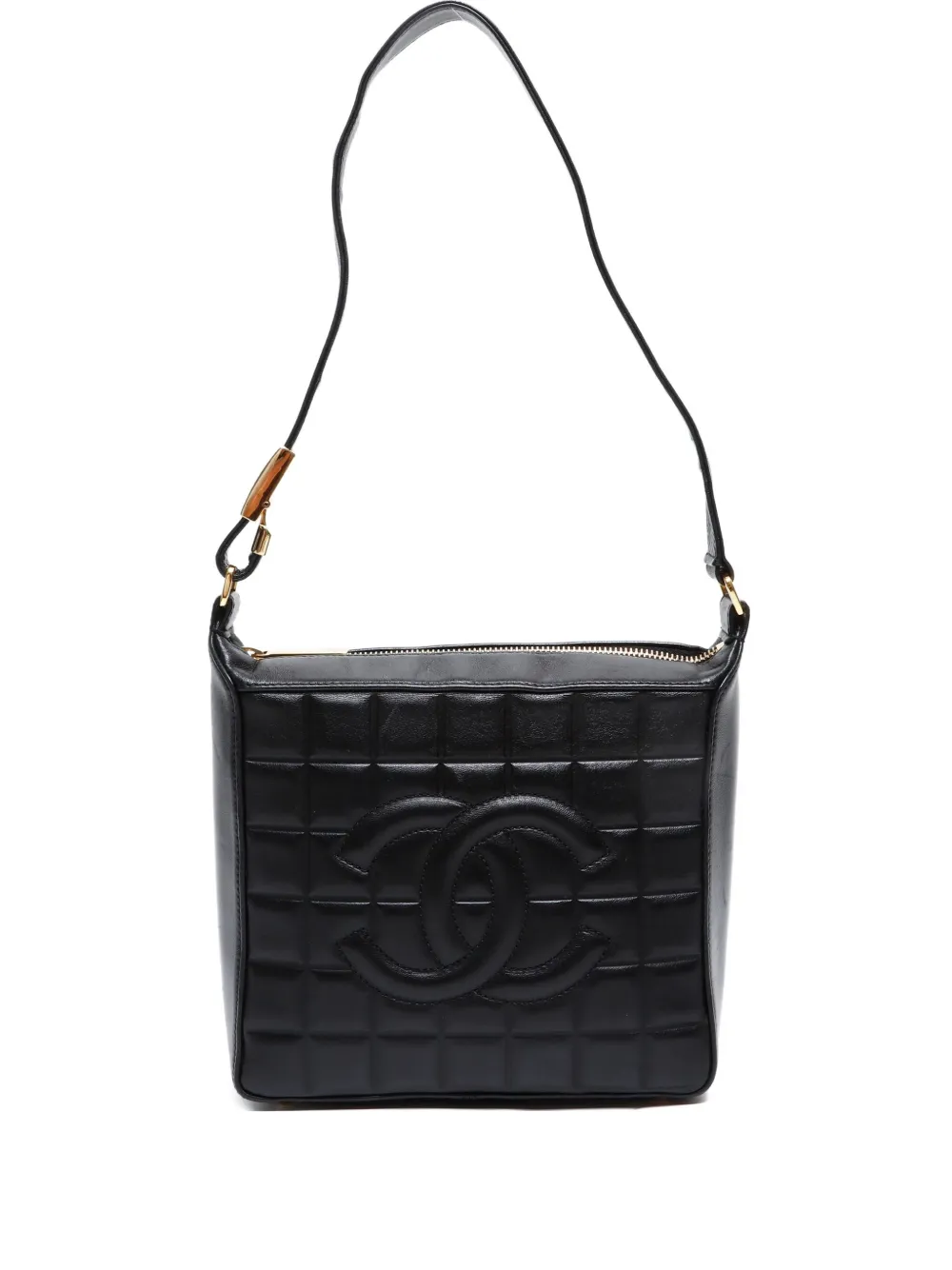 CHANEL Pre-Owned 2003-2004 チョコバー ショルダーバッグ - ブラック CHANEL Pre-Owned 2003-2004 チョコバー ショルダーバッグ - ブラック