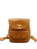 CHANEL Pre-Owned 1994-1996 CC-mark turn-lock leather backpack - Brown