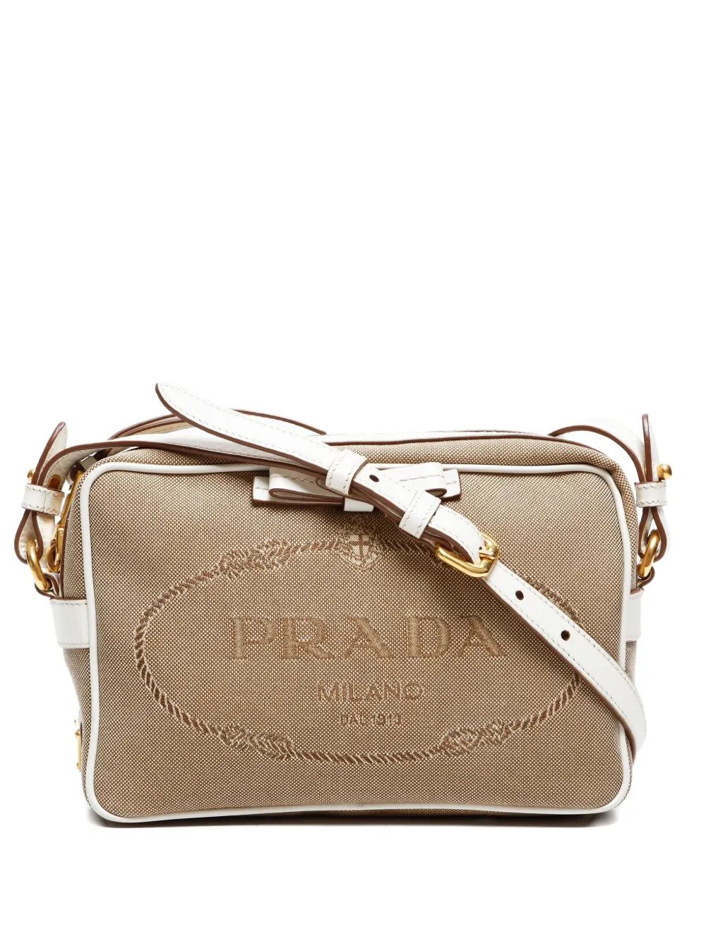 Prada Pre-Owned 2010s logo-jacquard shoulder bag | Brown | Image 1