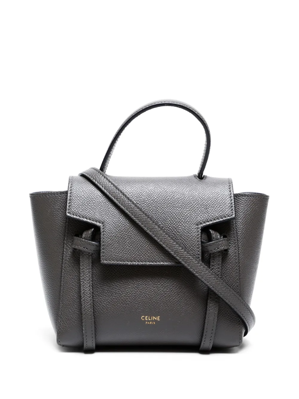 Céline Pre-Owned 2010s Belt 2way ハンドバッグ ミニ - グレー Céline Pre-Owned 2010s Belt 2way ハンドバッグ ミニ - グレー