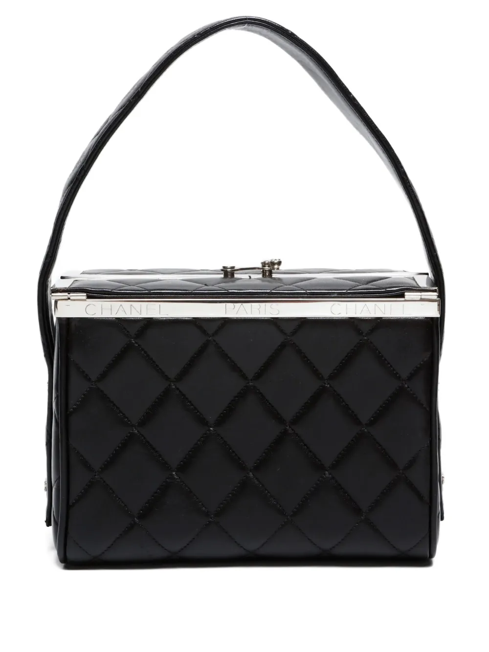 CHANEL Pre-Owned 1996-1997 quilted lambskin handbag - ブラック CHANEL Pre-Owned 1996-1997 quilted lambskin handbag - ブラック