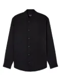 Giorgio Armani textured mandarin-collar shirt - Black